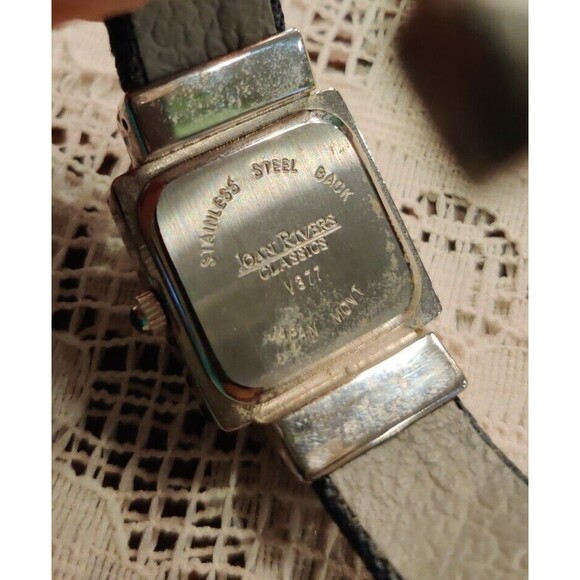 JOAN RIVERS Classics Denim Cuff CRYSTALS Band Quartz Women's Watch New Battery - Picture 5 of 6